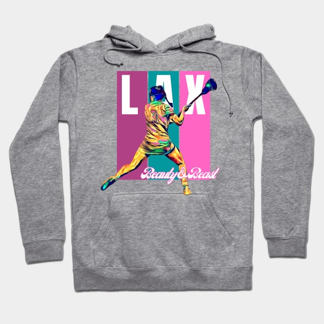 Lacrosse Beauty and Beast, Girls LAX Hoodie by ChristianFaithWear